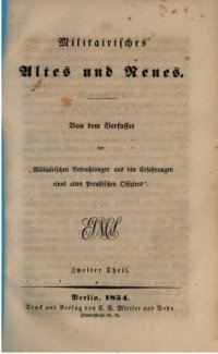 cover of the book Militärisches. Altes und Neues