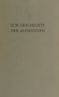 cover of the book Zur Geschichte der Alemannen