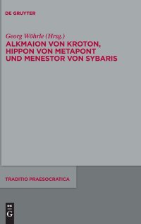 cover of the book Alkmaion von Kroton, Hippon von Metapont und Menestor von Sybaris