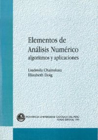 cover of the book Elementos de Análisis Numérico: algoritmos y aplicaciones