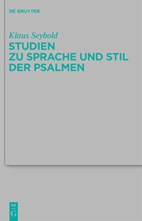 cover of the book Studien zu Sprache und Stil der Psalmen