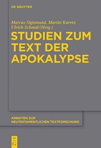 cover of the book Studien zum Text der Apokalypse