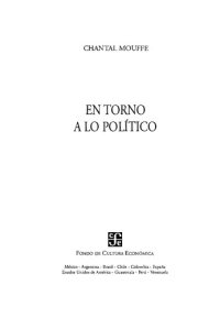 cover of the book En torno a lo político