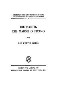 cover of the book Die Mystik des Marsilio Ficino