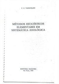 cover of the book Métodos estatísticos elementares em sistemática Zoológica