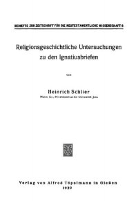 cover of the book Religionsgeschichtliche Untersuchungen zu den Ignatiusbriefen