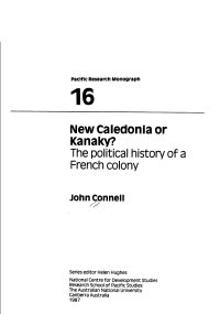 cover of the book New Caledonia or Kanaky? The Political History of a French Colony