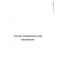 cover of the book Populär-wissenschaftliche Vorlesungen