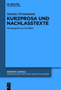 cover of the book Kurzprosa und Nachlasstexte Band 6