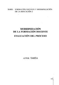 cover of the book Modernización de la formación docente. Evaluación del proceso