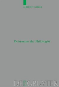 cover of the book Deissmann the Philologist