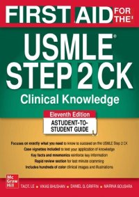 cover of the book First Aid for the USMLE Step 2 Ck, Eleventh Edition