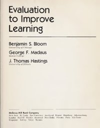 cover of the book Evaluation to Improve Learning