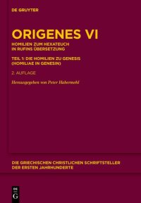 cover of the book Homilien zum Hexateuch in Rufins Übersetzung. Teil 1: Die Homilien zu Genesis