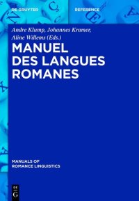 cover of the book Manuel des langues romanes