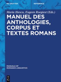 cover of the book Manuel des anthologies, corpus et textes romans