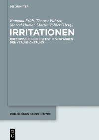 cover of the book Irritationen: Rhetorische und poetische Verfahren der Verunsicherung