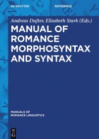 cover of the book Manual of Romance Morphosyntax and Syntax