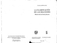 cover of the book La clasificación de las oraciones. Historia de un lento proceso