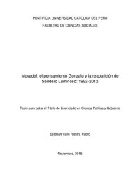 cover of the book Movadef, el pensamiento Gonzalo y la reaparición de Sendero Luminoso: 1992-2012