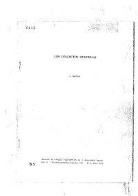 cover of the book Los dialectos quechuas