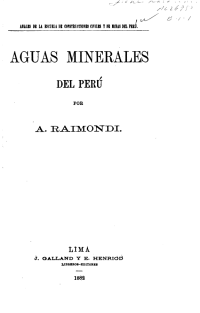 cover of the book Aguas Minerales del Perú