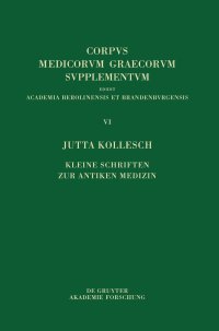 cover of the book Kleine Schriften zur antiken Medizin