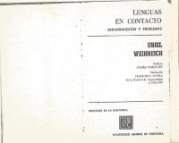 cover of the book Lenguas en contacto. Descubrimientos y problemas