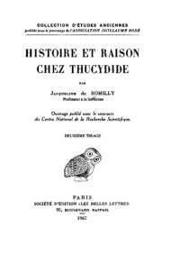 cover of the book Histoire et raison chez Thucydide