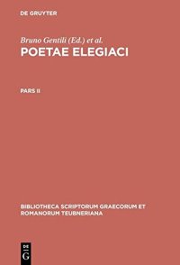 cover of the book Poetae elegiaci: Pars II