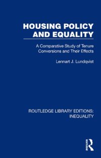 cover of the book Housing Policy and Equality: A Comparative Study of Tenure Conversions and their Effects