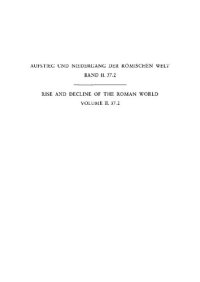 cover of the book Geschichte u. Kultur Roms im Spiegel d. neueren Forschung ;2. Principat. Bd. 37. Philosophie, Wissenschaften, Technik