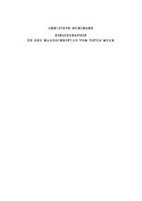 cover of the book Bibliographie zu den Handschriften vom Toten Meer