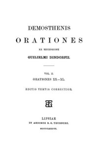 cover of the book Demosthenis orationes: Volumen II Orationes XX-XL