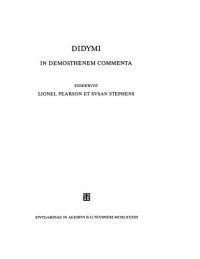 cover of the book Didymi in Demosthenem commenta (Bibliotheca scriptorum Graecorum et Romanorum Teubneriana) (German Edition)