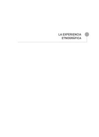 cover of the book La experiencia etnográfica. Historia y cultura en los procesos educativos