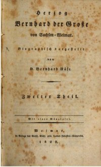 cover of the book Herzog Bernhard der Große von Sachsen-Weimar