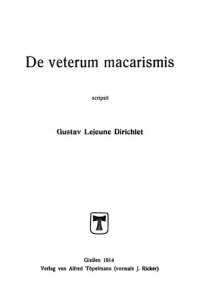 cover of the book De veterum macarismis