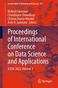 cover of the book Proceedings of International Conference on Data Science and Applications: ICDSA 2022, Volume 2