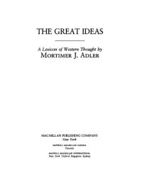 cover of the book Great Ideas - Lexicon of Western Thought