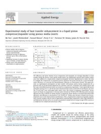 cover of the book Experimental study of heat transfer enhancement in a liquid piston compressor/expander using porous media inserts