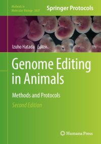 cover of the book Genome Editing in Animals: Methods and Protocols