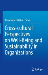 cover of the book Cross-cultural Perspectives on Well-Being and Sustainability in Organizations