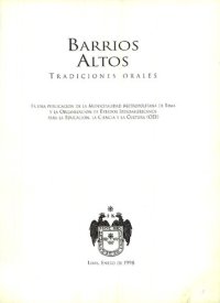 cover of the book Barrios Altos (Lima). Tradiciones orales