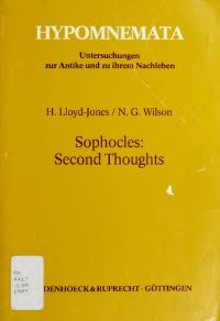 cover of the book Sophocles: Second thoughts