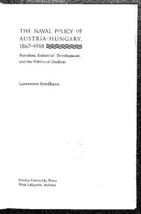 cover of the book The Naval Policy of Austria-Hungary, 1867–1918. Navalism, Industrial Development, and the Politics of Dualism