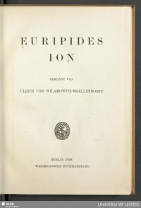 cover of the book Euripides: Ion