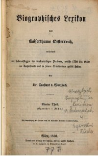 cover of the book Biographisches Lexikon des Kaiserthums Oesterreich : enthaltend die Lebensskizzen der denkwürdigen Personen, welche 1750 bis 1850 im Kaiserstaate und in seinen Kronländern gelebt haben / Egervári - Füchs