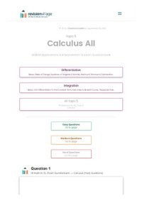 cover of the book Revision village Math AI SL - Calculus - Hard Difficulty Questionbank