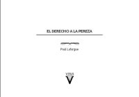 cover of the book El derecho a la pereza